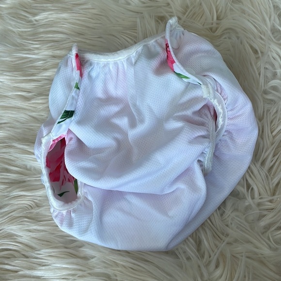 Alvababy floral pink azaleas reusable snap button baby diapers swim diaper OS - Picture 6 of 16